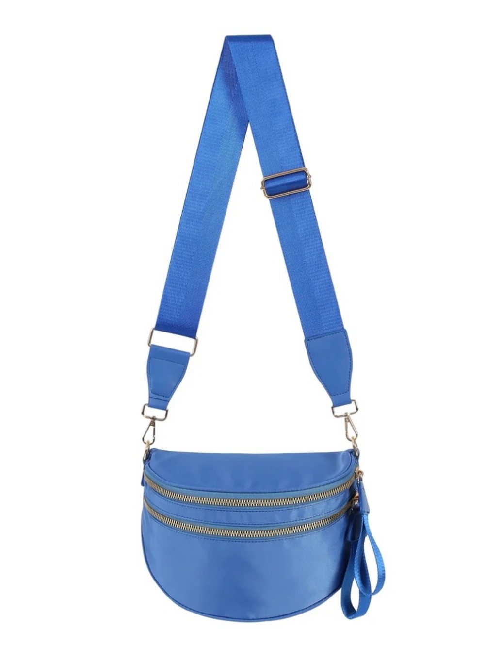Emmafy GoFree - The Roomiest Bum Bag Blue Crossbody Sling Bag Adjustable Strap